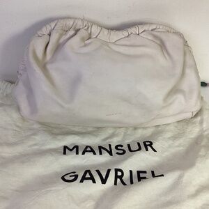 Mansur Gavriel Ivory Cloud clutch bag